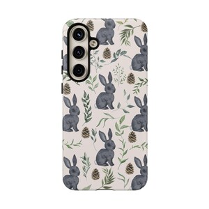 Bunny Phone Case | Cottagecore Rabbit Floral Design image 9