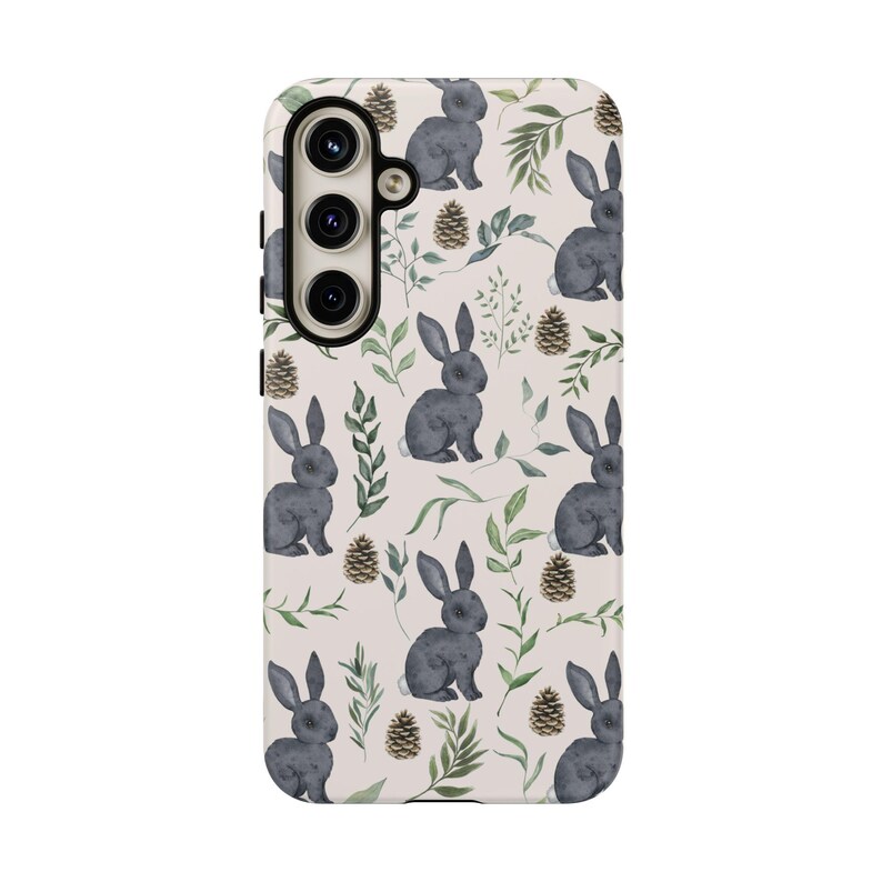 Bunny Phone Case | Cottagecore Rabbit Floral Design image 9
