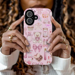 Coquette Phone Case Pink Phone Case Cute Phone Cover Girly Phone Case Iphone 12 Case Iphone 15 Case 14 Case Iphone 13 Case Tough Cases