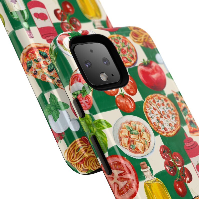 Funda para teléfono con comida italiana: Pizza mediterránea femenina imagen 6