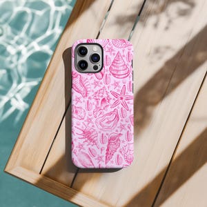 Pink Seashell Phone Case: Coastal Beach iPhone, Samsung, Pixel