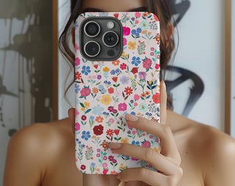 Colorful Floral Phone Case | Impact-Resistant