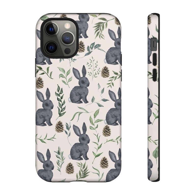 Bunny Phone Case | Cottagecore Rabbit Floral Design image 6