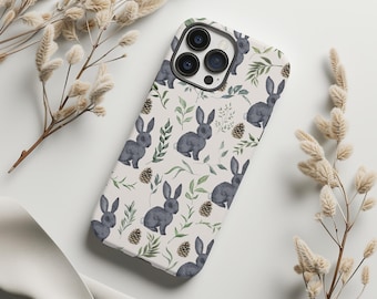 Bunny Phone Case | Cottagecore Rabbit Floral Design