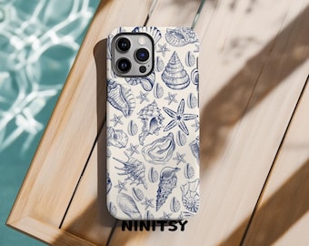 Seashell Phone Case Ocean Cell Phone Case Coastal Aesthetic Summer Phone Cover Beach iPhone 16 15 14 13 12 Pro Samsung Pixel Tough Cases