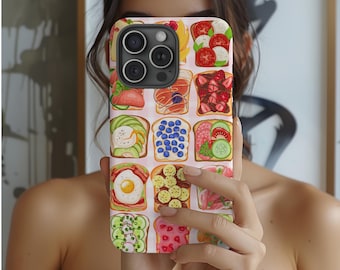 Telefoonhoesje Food Collage: Summer Toast Art, cadeau voor foodliefhebber