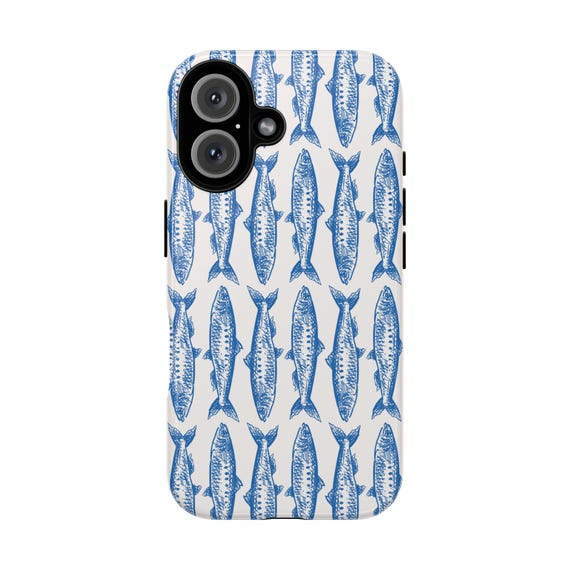 Sardines Pattern Phone Case, Marine Life Cover