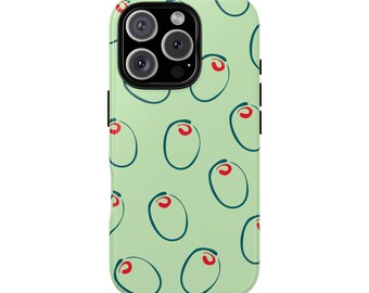 Olive Green Phone Case Cute Girly Iphone Cover Summer iPhone 16 15 14 13 12 11 Pro Max Samsung Google Pixel Tough Cases