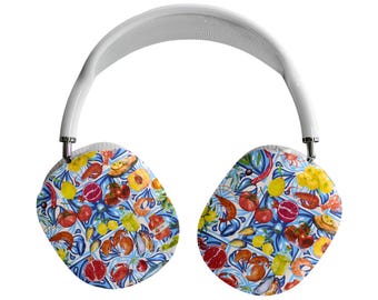 Funda para AirPods Max con collage de comida: una funda para auriculares de verano con un toque femenino