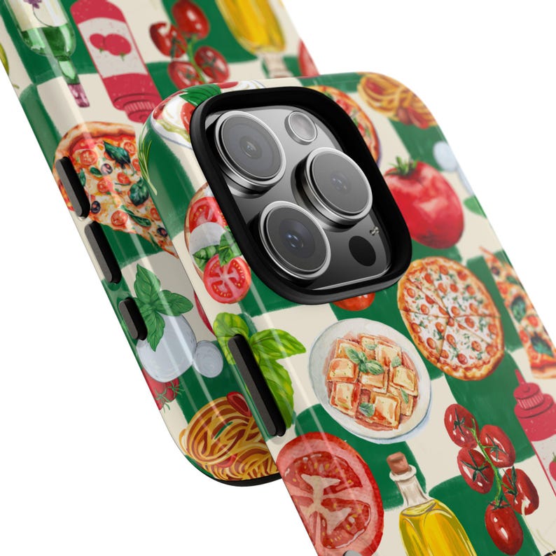 Funda para teléfono con comida italiana: Pizza mediterránea femenina imagen 3