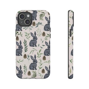Bunny Phone Case | Cottagecore Rabbit Floral Design image 3
