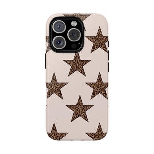 Leopard Star Print Tough Phone Case