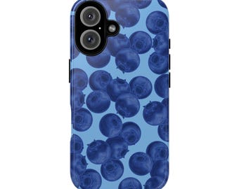 Blueberry Phone Case: Summer Fruit iPhone, Samsung, Pixel Tough Case