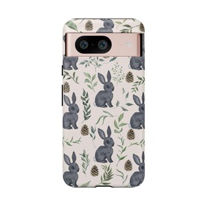 Bunny Phone Case | Cottagecore Rabbit Floral Design image 7