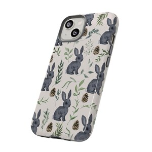 Bunny Phone Case | Cottagecore Rabbit Floral Design image 4