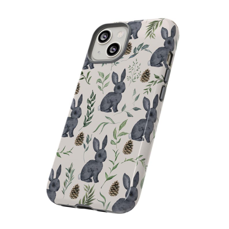 Bunny Phone Case | Cottagecore Rabbit Floral Design image 4
