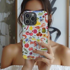 Gestreifte iPhone Fall Collage iPhone 16 15 14 13 12 11 Samsung Google Pixel Tough Cases