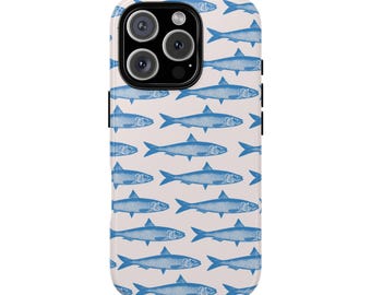 Sardinen Muster Handyhülle: Coastal Sea Life Cover
