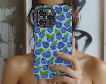 Blueberry Pattern Phone Case: Summer Fruit Cell Phone Cover