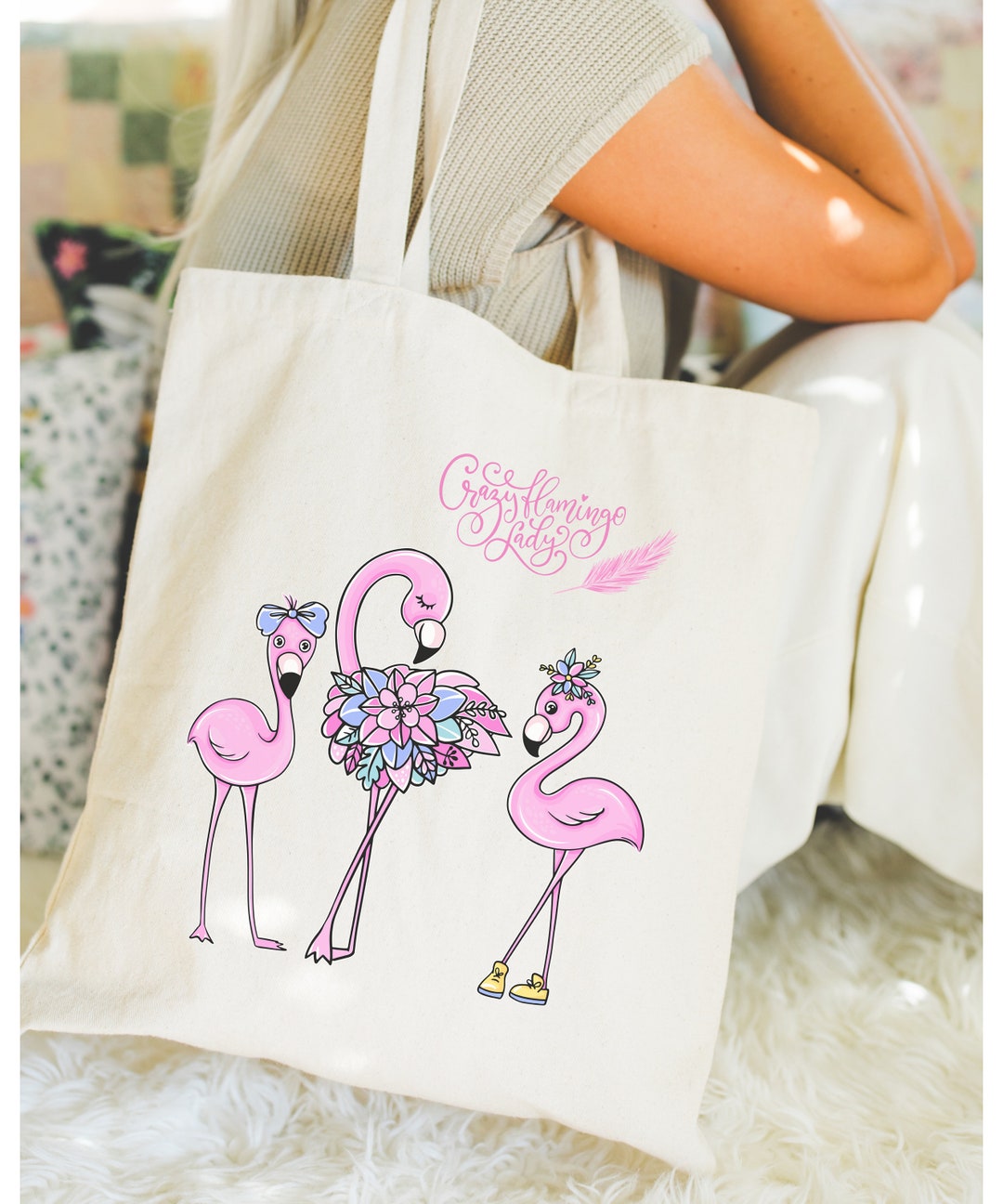 Tropical Pink Flamenco Tote