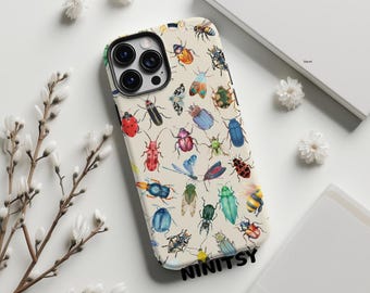 Insect Phone Case Beetle Phone Case Entomology Phone Case Bug Lover Gift Insect Lover Gift Iphone Iphone 15 Case Iphone 14 Case Tough Cases