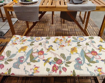 Custom Bench Cushion with Insert High-density Foam Window Seat Cushion Custom Print Shape Cushion Seat with Zipper 2'' Thick Replace Cushion