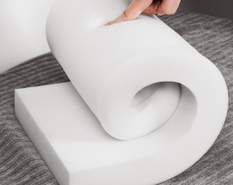 Custom Size Foam for Cushion High Density Upholstery Foam Insert Replacement for Bench Cushion Foam High-Resilience Foam Sheet Firm Foam