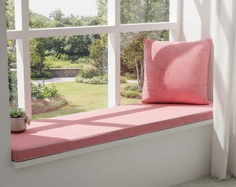 2" Thick Bench Cushion Indoor Window Seat Cushion Custom Indoor Seat Cushions Minimalist Mudroom Chair Pad for Home Decor Housewarming Gift