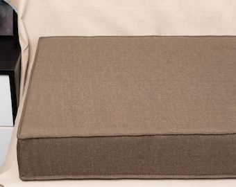 Custom Bench Cushions with Piping 3'' Thick Window Seat Cushion for Indoor Edge Bench Cushions with Zipper Cover Sofa Cushion for Home Decor