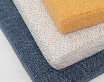 4'' Custom Cushion Linen Bench Cushion for Indoor Window Seat Cushion with Zipper Cover Reading Nook Cushion for Home Decor Any Size Cushion