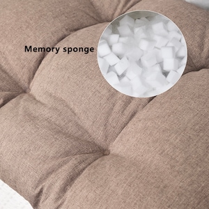 Tufted Bench Cushion Cozy Floor Cushion French Cushion Window Seat Cushion Reading Nook Cushion Swing Cushion Piano Cushion Floor Pillow