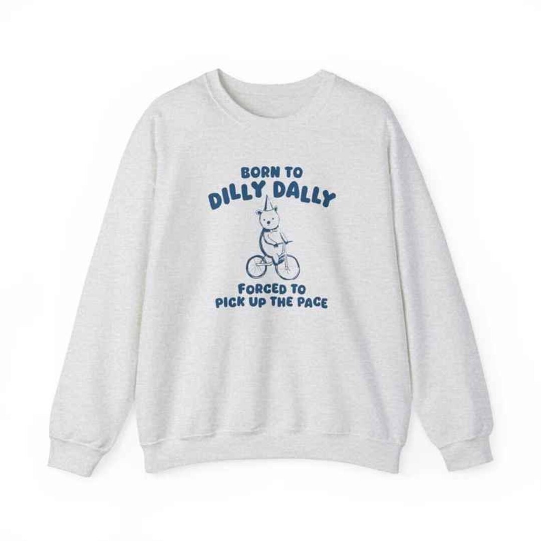 Dilly Dally Mock Neck Sweatshirt - Mint Blue and Yellow
