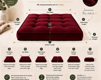 Custom Velvet Seat Cushion Tufted French Style, Bench Cushion, Window Seat Cushion, 60 Colors, Sofa Cushion, Handmade Luxury Decor, Any Size