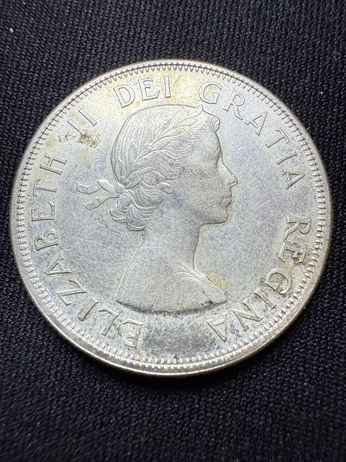 本物の1958年カナダ銀貨50セント（ハーフダラー） - Etsy 日本