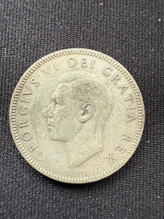 1949年カナダ銀貨25セント（ジョージ王） - Etsy 日本