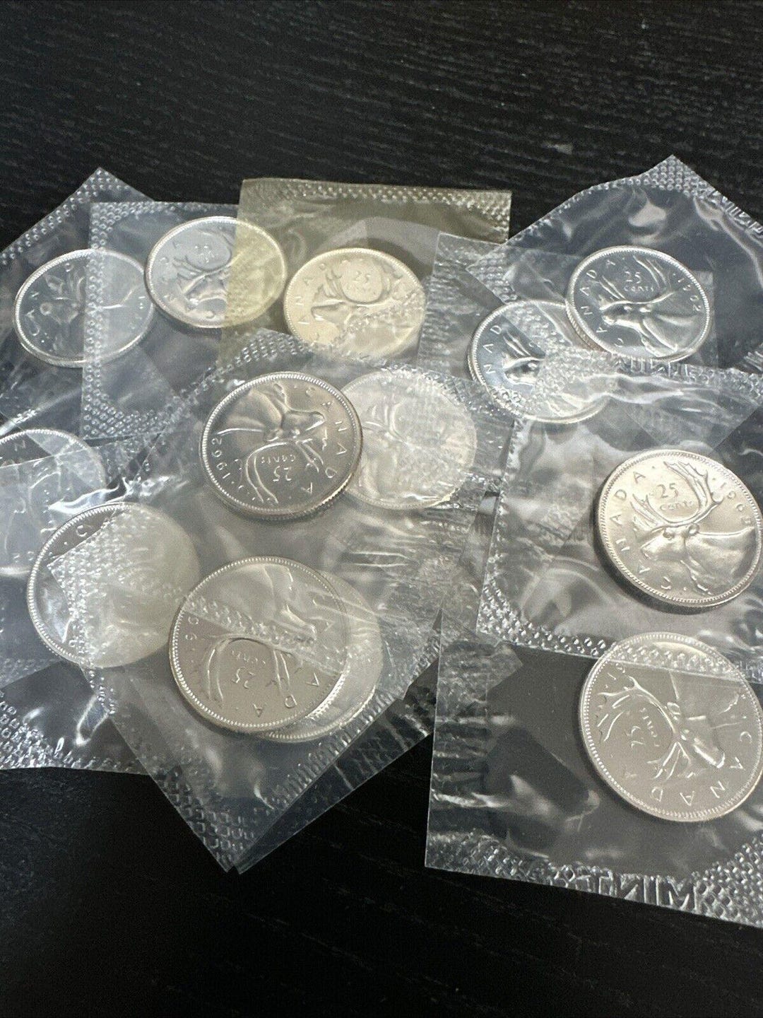 1962年カナダ発行25セント銀貨（未開封・未使用品）（1枚につき1枚