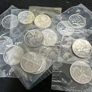 1962 Canada 25 Cents Coin Silver Sealed Uncirculated (1 Coin Per Purchase)