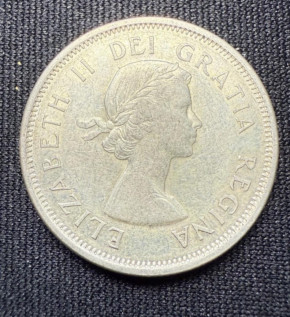 本物の1961年カナダ25セント銀貨 - Etsy 日本