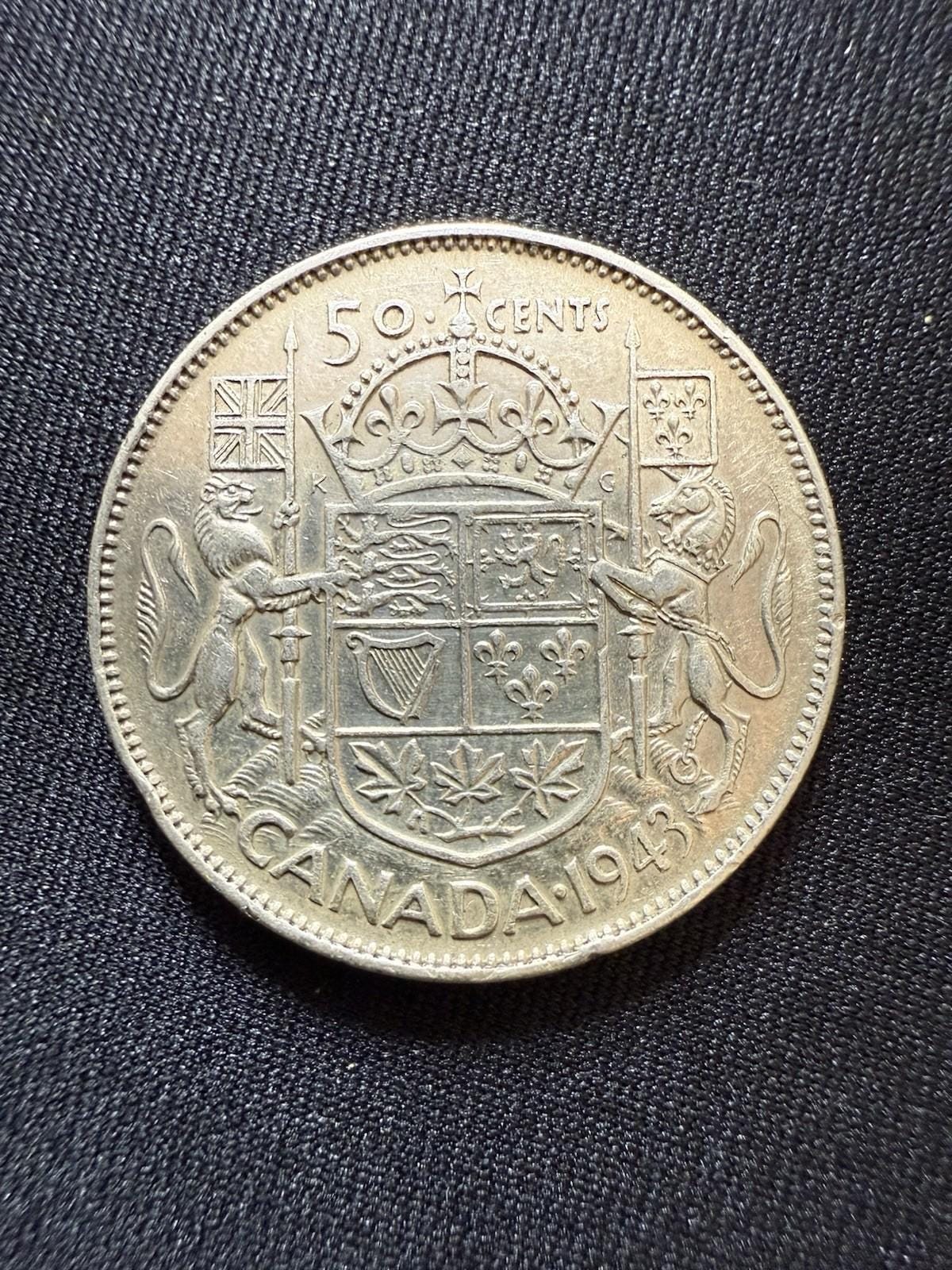 1943 canada 50 cents - Etsy 日本