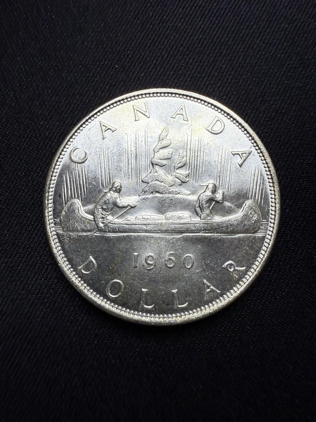 本物の1960年カナダ銀貨 80% 1枚 - Etsy 日本