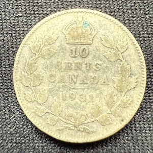 1931 10 cent Canada Coin Silver - King George