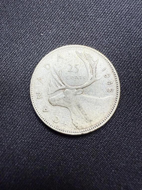 1943年カナダ25セント銀貨 - Etsy 日本