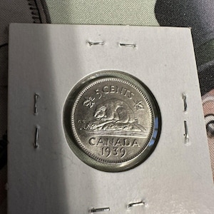 1939 Canada 5 Cent Coin - Uncirculated Example