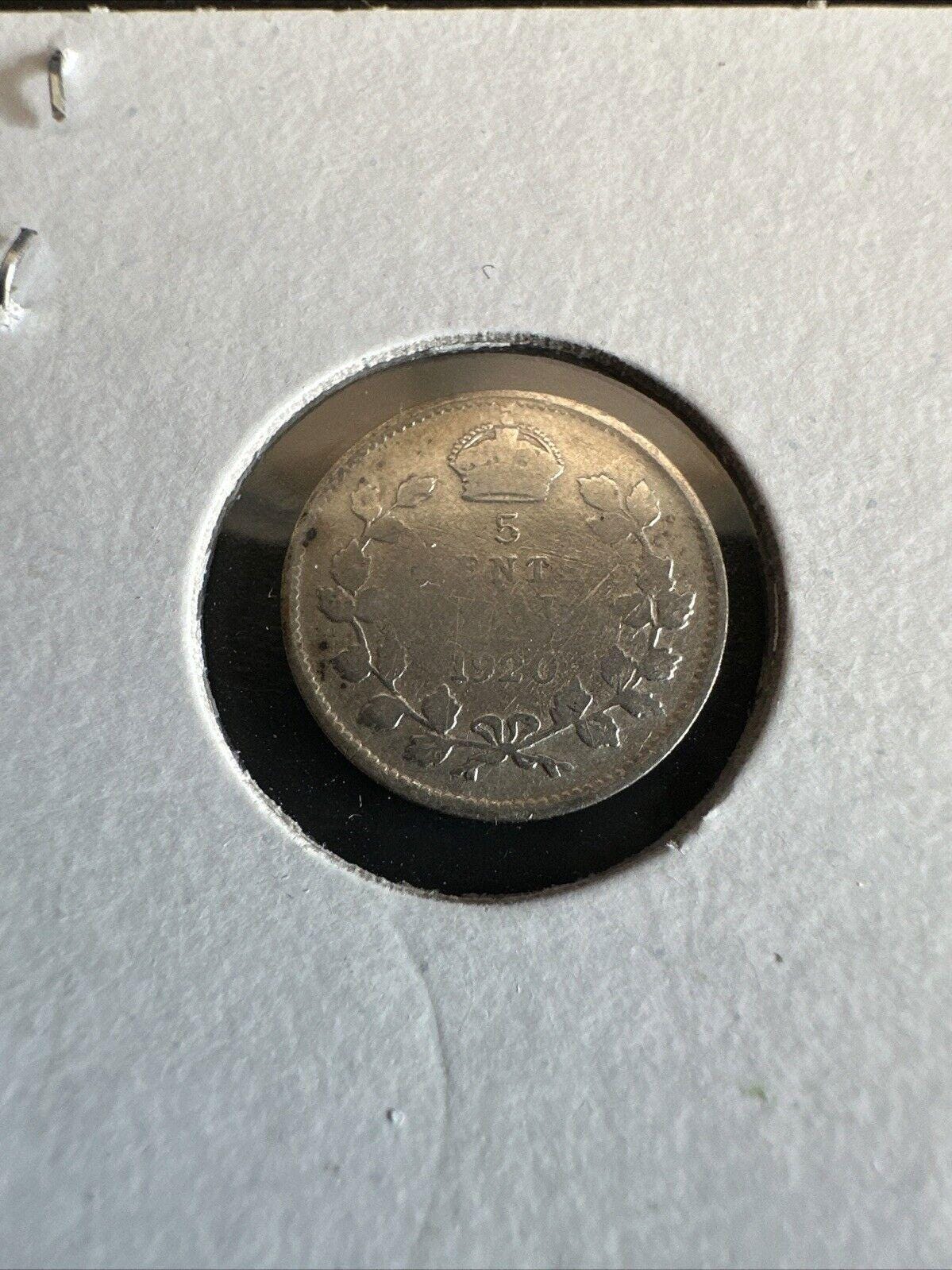 1920年カナダ5セント銀貨キングジョージ - Etsy 日本