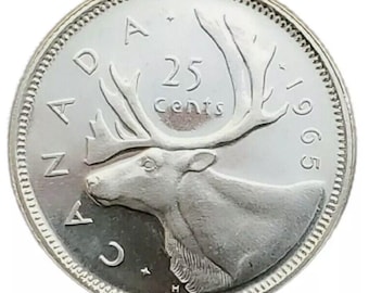 本物の1965年カナダ銀貨（購入につき1年間有効） - Etsy 日本