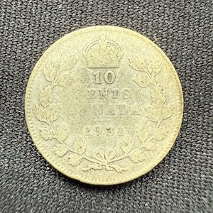 1931 10 cent Canada Coin Silver - King George