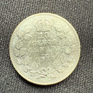 1936 10 cent Canada Coin Silver King George