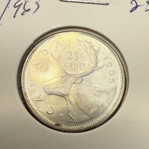 1965 Canada 25 Cents Coin Silver Sealed Uncirculated (1 Coin Per Purchase)