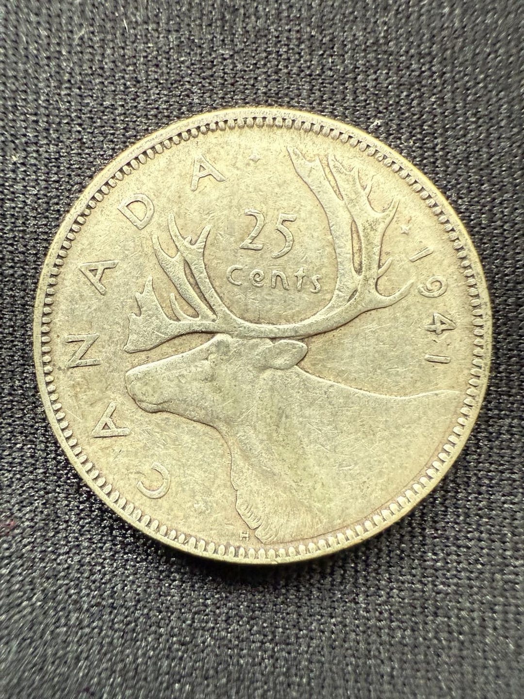 1941年カナダ銀貨25セント（ジョージ王） - Etsy 日本
