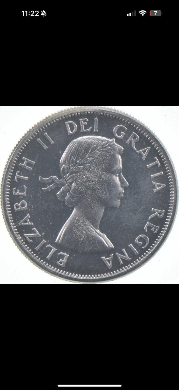 1963年カナダ銀貨50セントハーフドル .800 PL - Etsy 日本